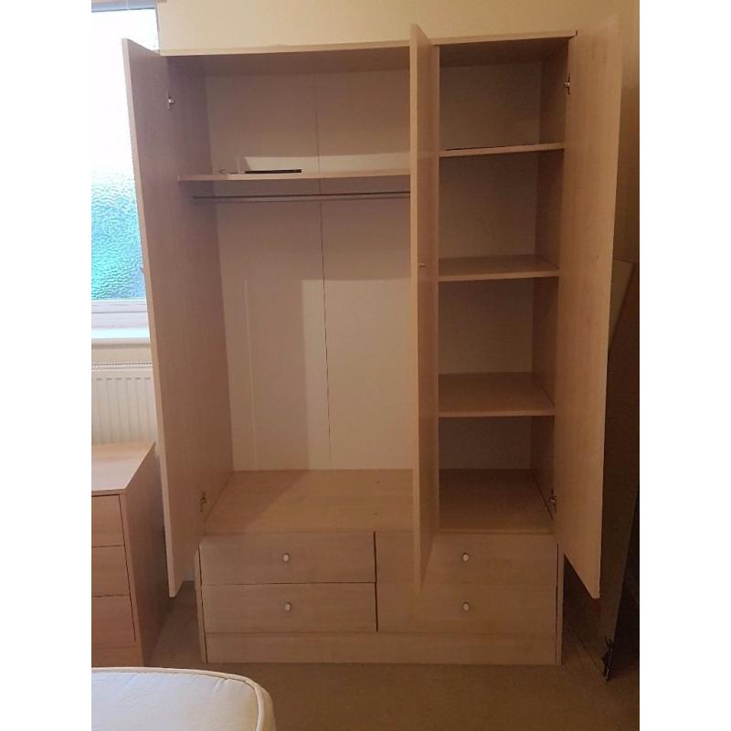 Full set - wardrobe, bedside table, desk and chair