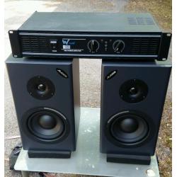 Professional Studio Monitors and Amplifier.