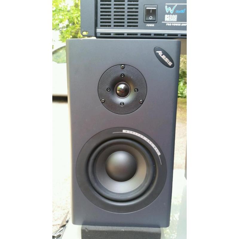Professional Studio Monitors and Amplifier.