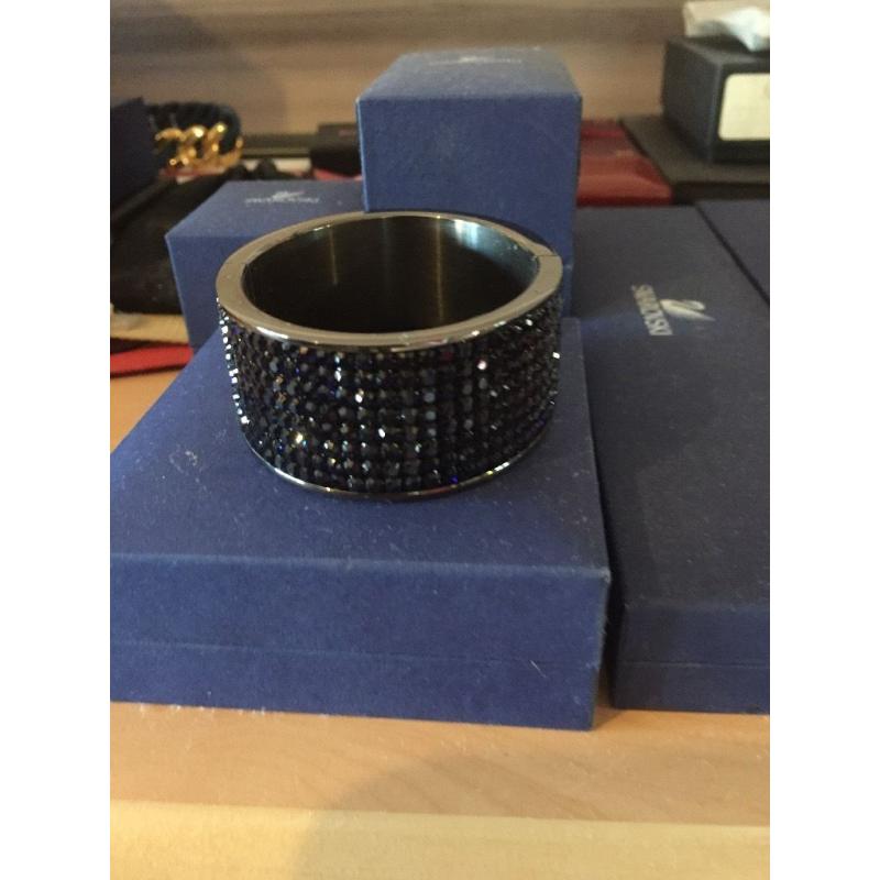 Navy blue Swarovski bangle. Lovely.