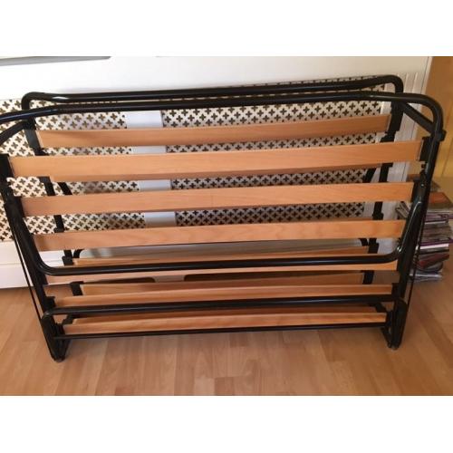 Double fold up bed with mattress