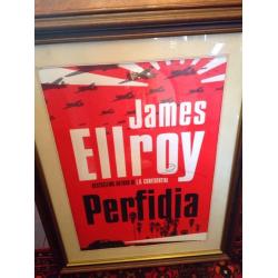 Signed James Ellroy poster