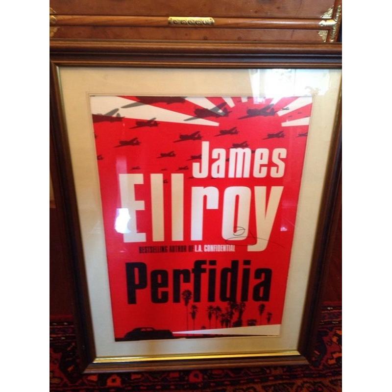 Signed James Ellroy poster