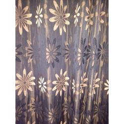 Pair of ring top curtains 220 cm length, 260 cm approx width