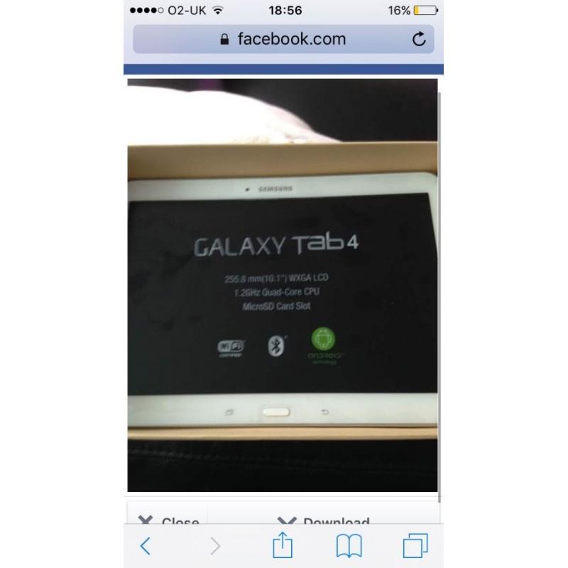 Samsung Galaxy tablet 4 10.1" screen