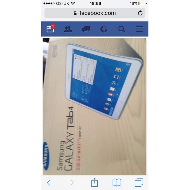Samsung Galaxy tablet 4 10.1" screen