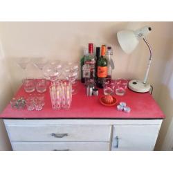 Retro mini bar cabinet