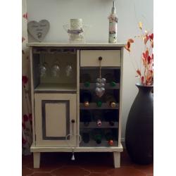 Gorgeous Shabby Chic wine rack; glass holder; drinks cabinet