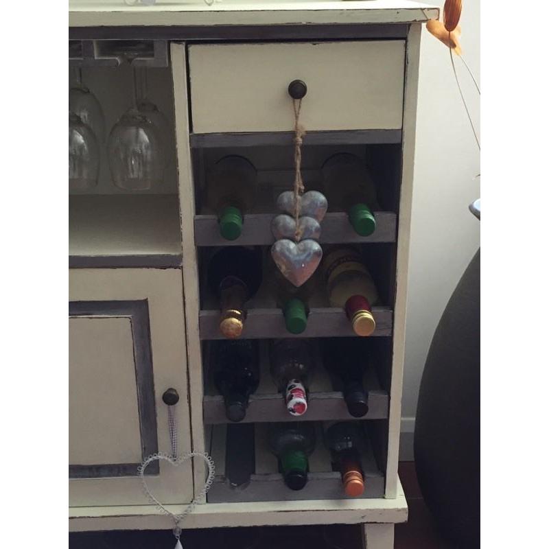 Gorgeous Shabby Chic wine rack; glass holder; drinks cabinet