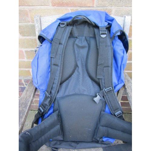 Rucksack -Eurohike/High Point 65 ltr Blue used once so ex. cond.