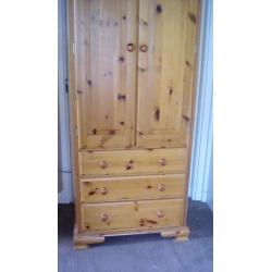 Solid pine Wardrobe with draws