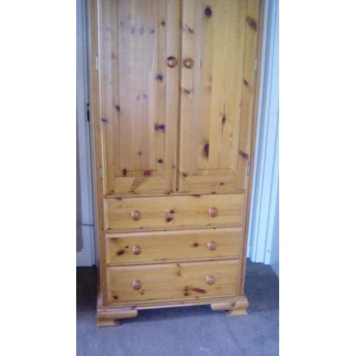 Solid pine Wardrobe with draws