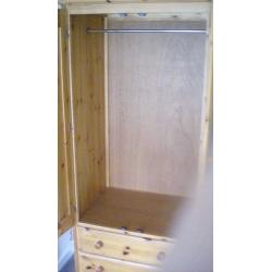 Solid pine Wardrobe with draws