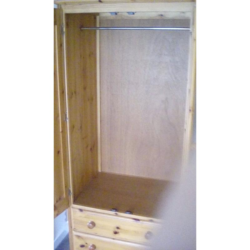 Solid pine Wardrobe with draws