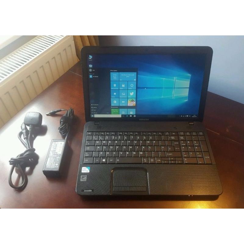 Toshiba Satellite C850 15.6" Laptop - Intel 2.20Ghz, 8GB RAM, 750GB HDD, Windows 10