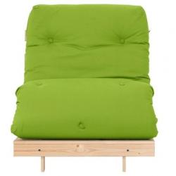 Single Futon Sofa Bed with Mattress (Apple Green) from Argos