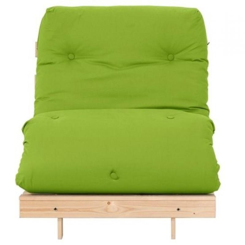 Single Futon Sofa Bed with Mattress (Apple Green) from Argos