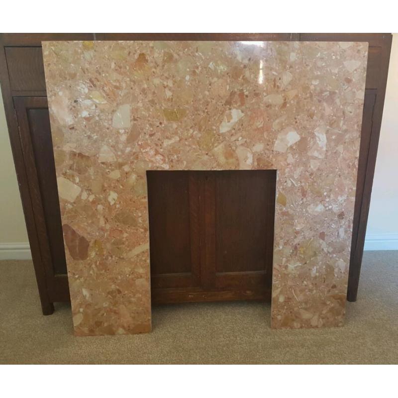 Fire Place with marbel surround and dimplex electric fire.