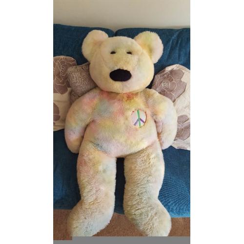 Giant Ty peace bear beany baby