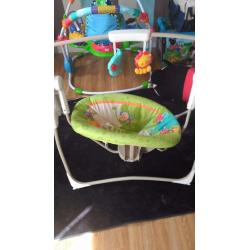 Fisher Price Rainforest Friends Spacesaver Cradle 'n' Swing