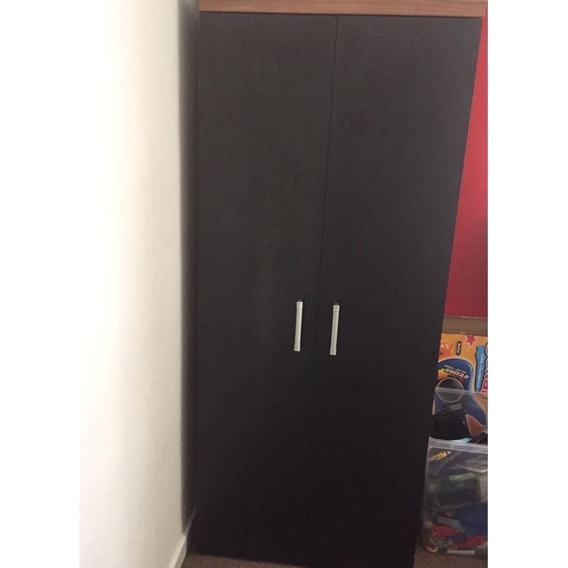black and walnut wardrobes