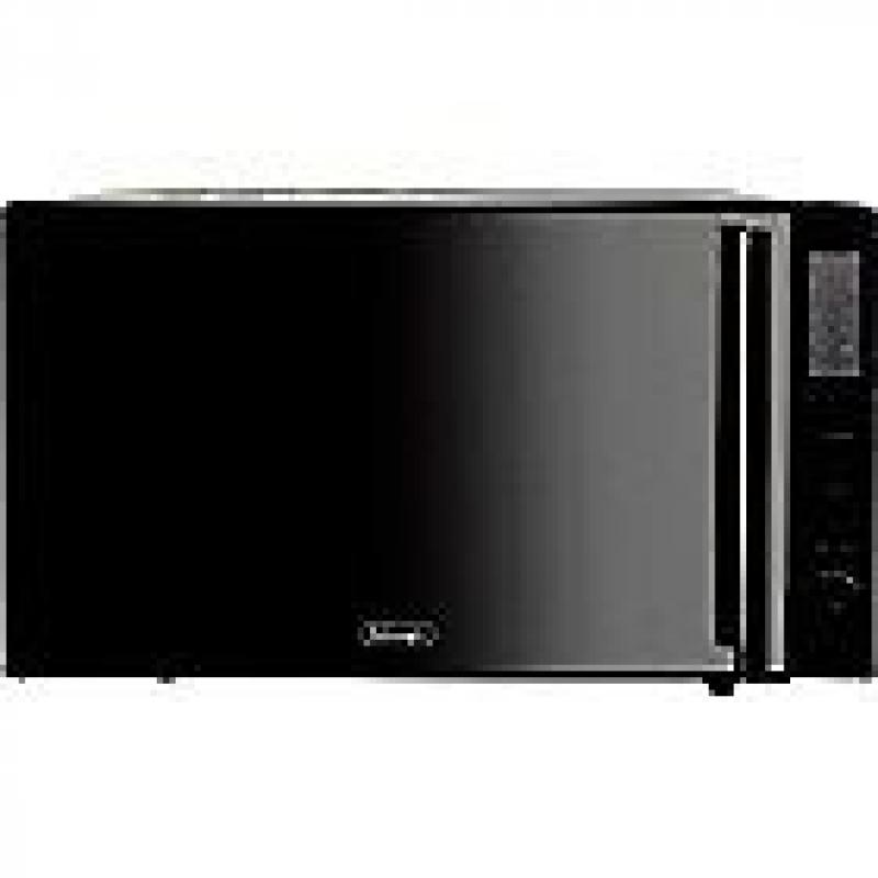 Delonghi microwave. Black mirrored front.
