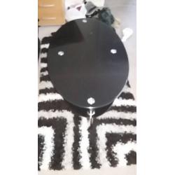 Black glass coffee table