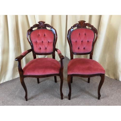 Italian Inlaid Dining Table & 6 Chairs