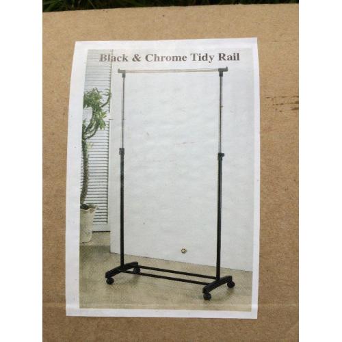 Black and chrome tidy rail