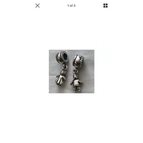 Pandora girl and boy charm