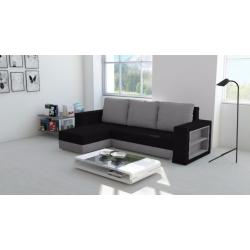 BRAND NEW MADRAS CORNER SOFA UNIVERSAL BLACK AND GREY