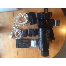 SONY HVR-Z1E w/Tapes, Carry Case, Batteries and firewire cable