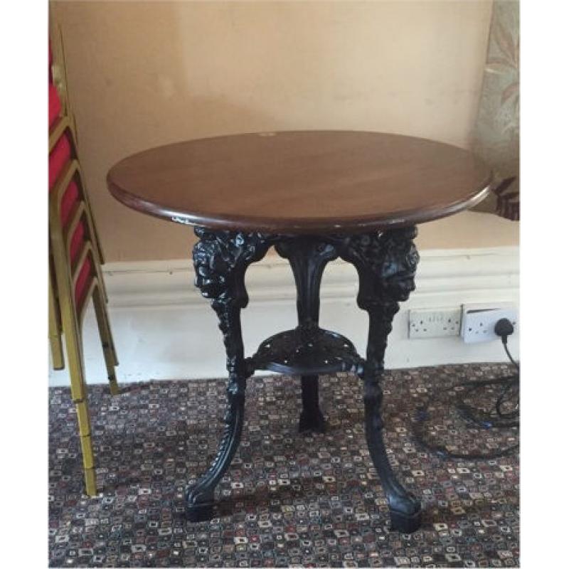 Vitorian wrought iron pub tables