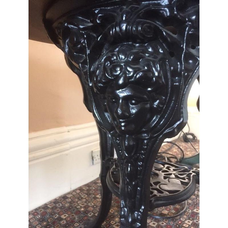 Vitorian wrought iron pub tables