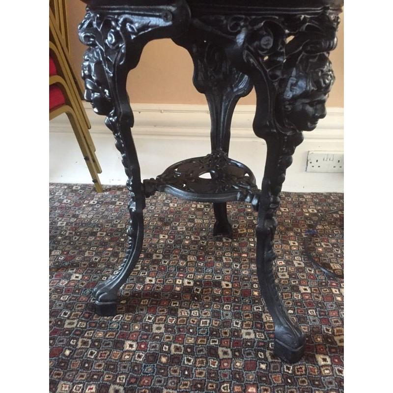Vitorian wrought iron pub tables