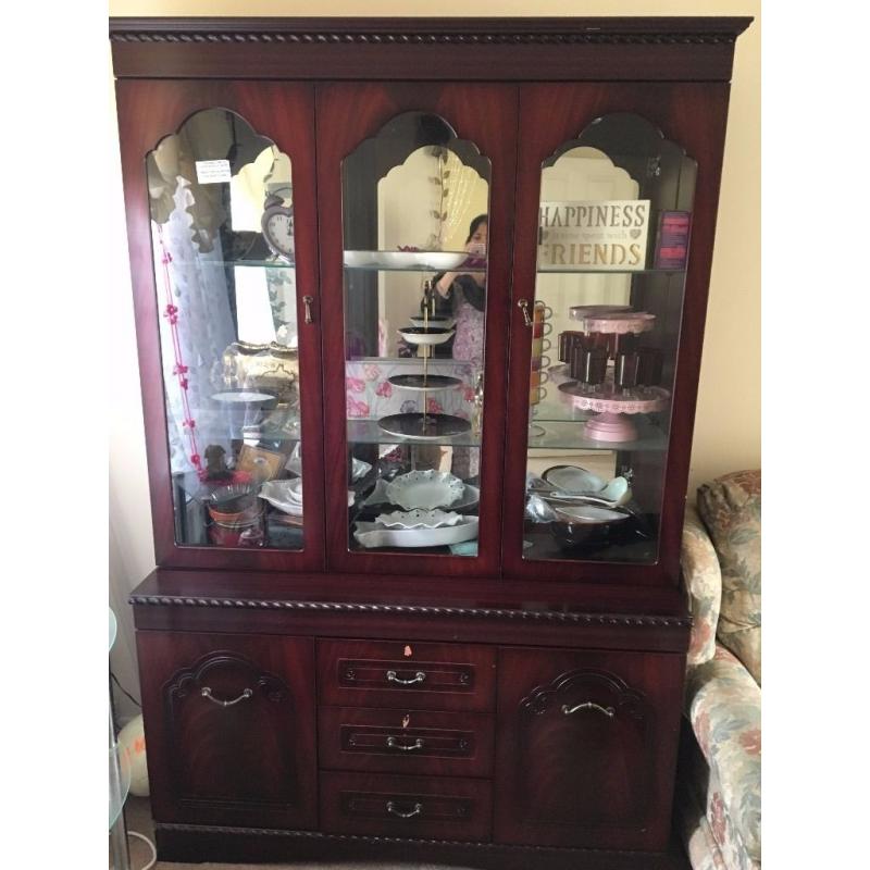 A fancy showcase will be sold at a cheap price