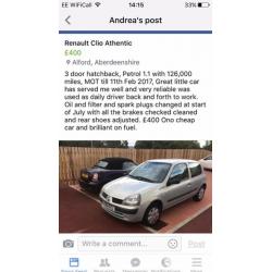 Renault Clio For Sale OFFERS??