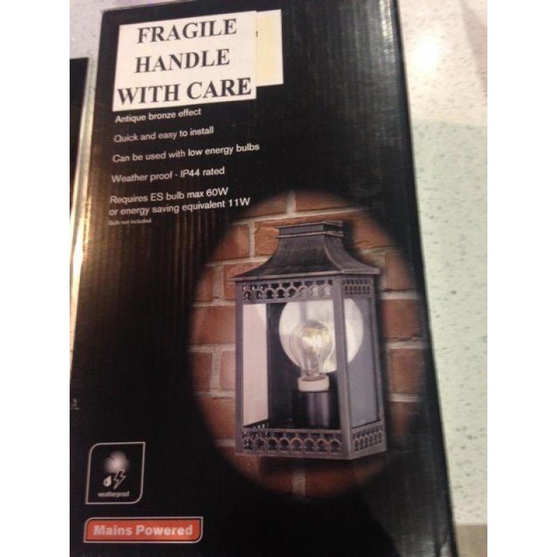 Outdoor garden wall lights