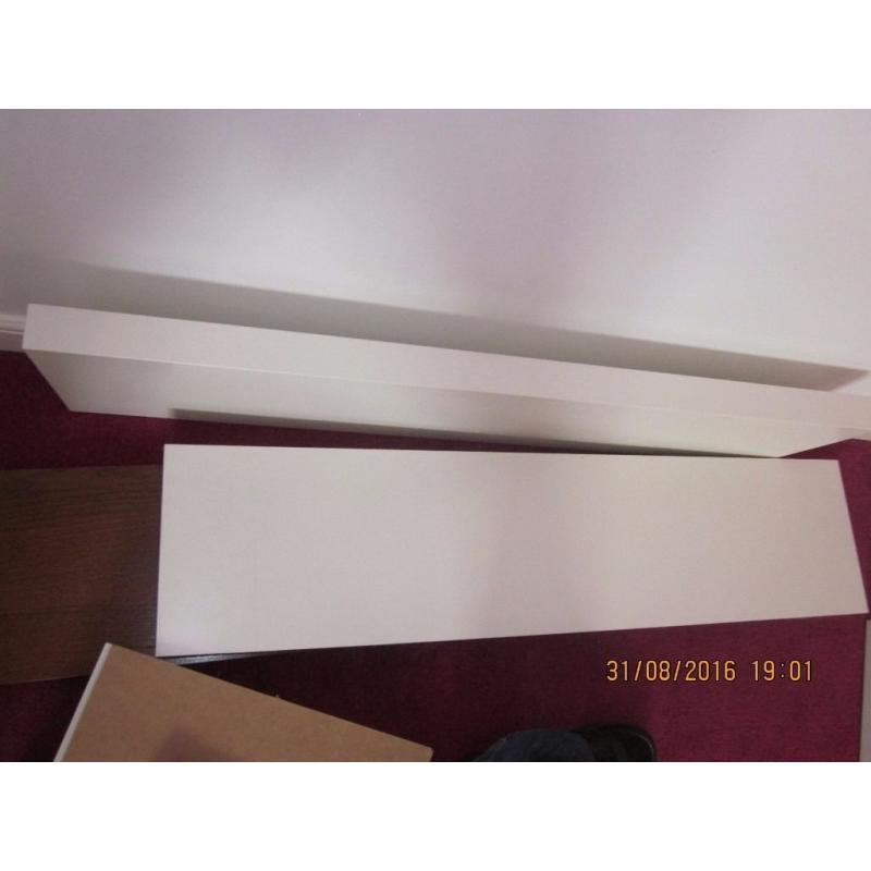 FREE 2 White IKEA Floating Shelfs with supports