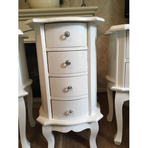 3 x shabby chic French style drawer tables