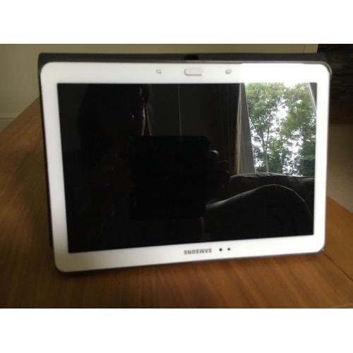 White Samsung tablet