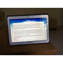 White Samsung tablet