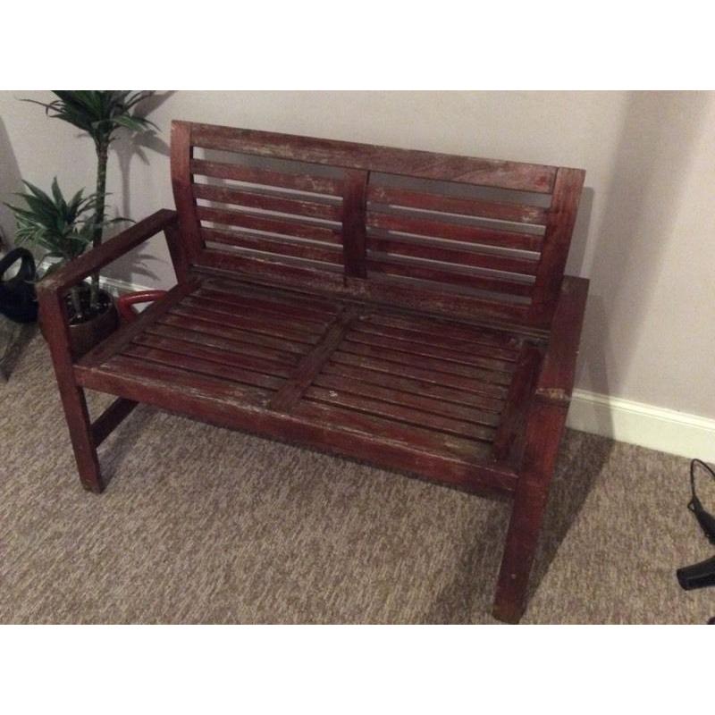 Wooden garden seat
