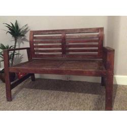 Wooden garden seat