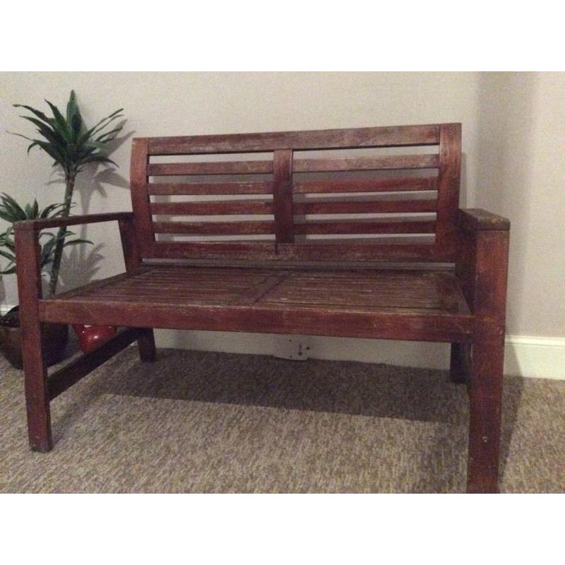 Wooden garden seat