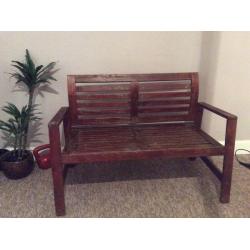 Wooden garden seat