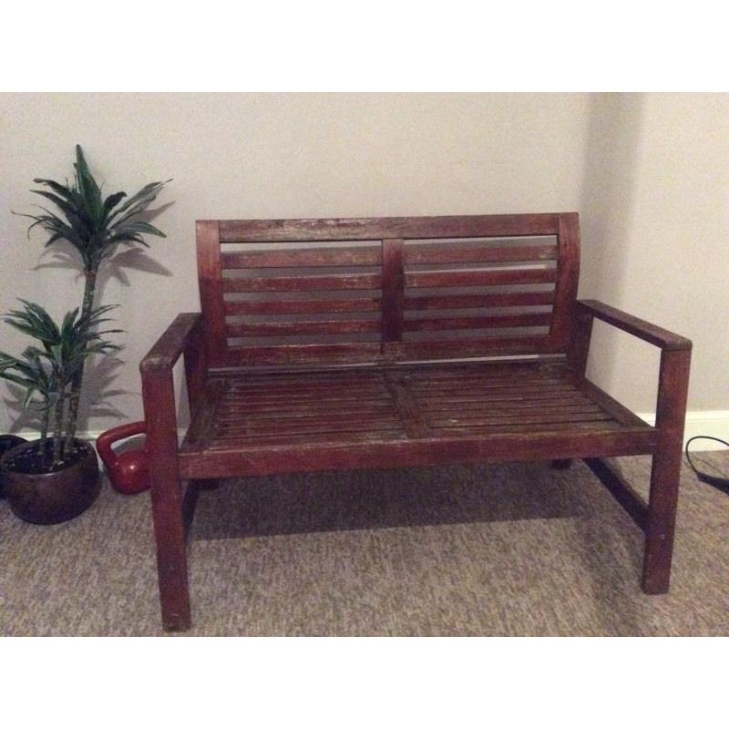 Wooden garden seat