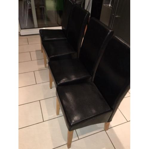 Black leather chairs
