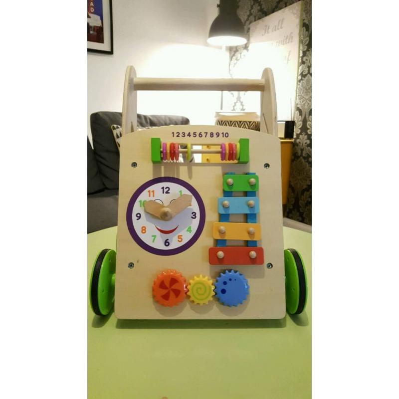 Wooden baby walker