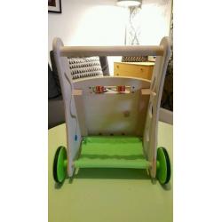Wooden baby walker